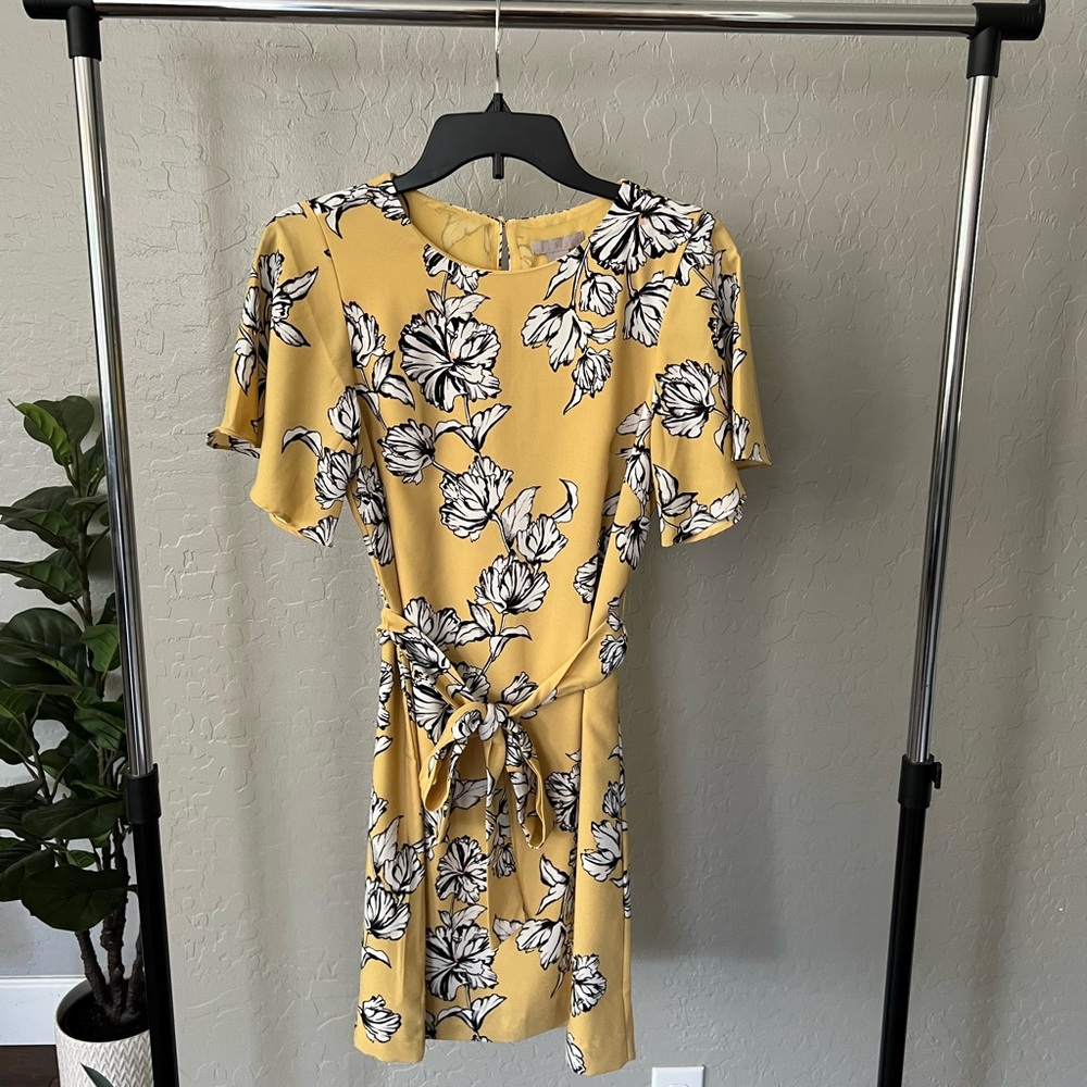 H&M Yellow Tie-Front Dress